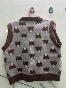 Cute Bear Knit Vest
