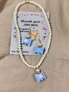 Pearl Necklace &amp; Earring Set