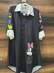 Minnie Mouse Black &amp; White Tunic Top