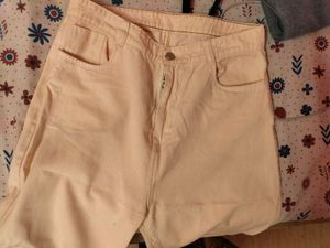 Off White Wide Leg Pants
