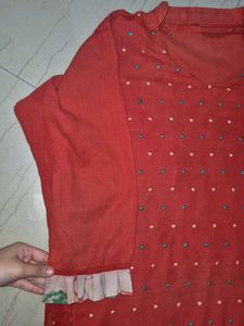 Red Polka Dot Kurta