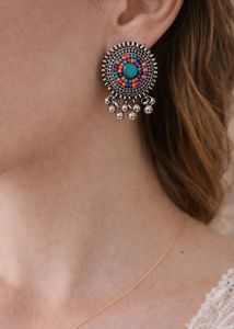 Boho Tribal Earrings with Beads
