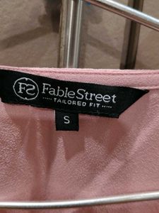 FableStreet Pink A-Line Knee Length Dress