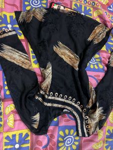 Elegant Black Kurta with Embellishments