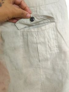 Cream Colour Pant For Woman