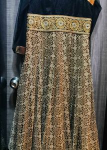 Black And Gold Heavy Embroidered Anarkali