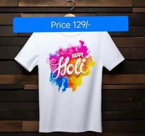 Happy Holi Graphic Print Tee