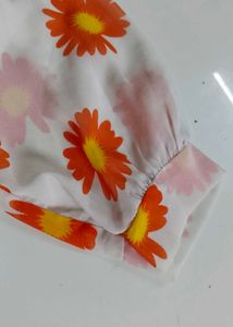 Cute Floral Print Shirt for Girls