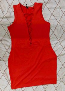 Red short dress