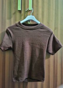 Brown Fitted Top