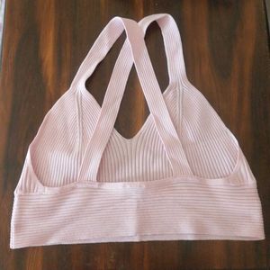 Pink Ribbed Bralette
