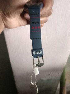 Cute Blue Heart Pattern Watch