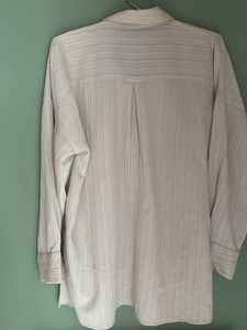 Elegant Beige Embellished Collar Top