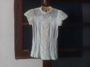 Elegant White Lace Top