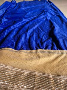 Royal Blue Party Wear Saree