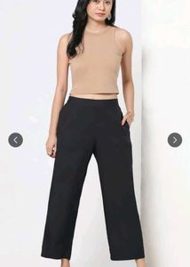 Black Wide Leg Casual Pants