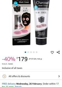 Charcoal Peel Off Mask for Women &amp; Men | Pack 2