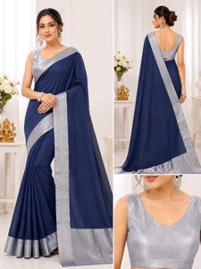 Cotton Blend Tissue Saree