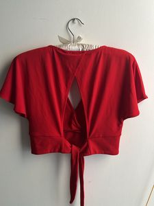 Red Cropped Top
