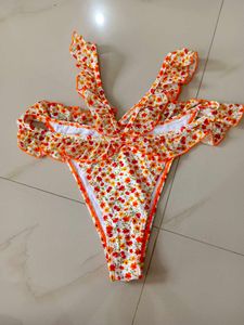 Ruffled Floral Bikini Bottom
