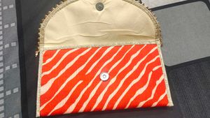 Elegant Striped Clutch