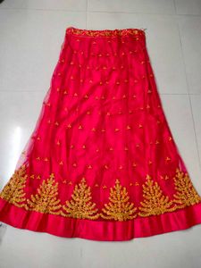 Pink Embroidered Lehenga Choli Set