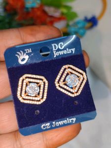 American Diamond Rose Gold Stud