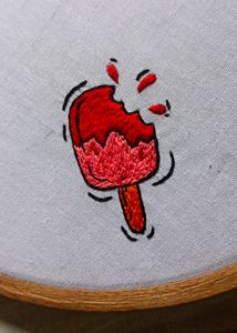 Ice Cream Embroidery Hanky