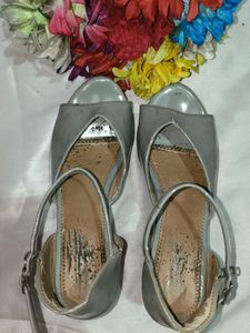 Stylish Grey Wedge Sandals
