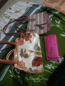 Bundle of 3 Handbags and Wallet