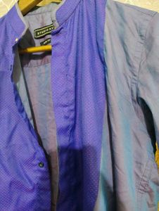 Stylish Dual Tone Purple Party Shirt 38 Slim Fit