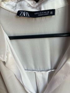 Zara silk button down shirt