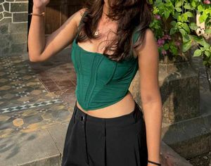Corset Style Sleeveless Top