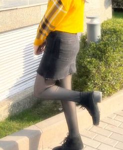 Cute charcoal denim skirt