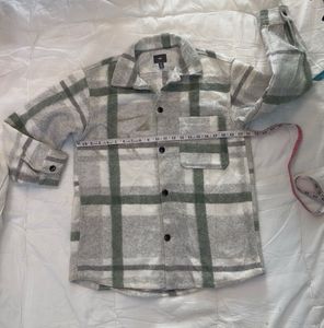H&amp;M Plaid Shirt Jacket