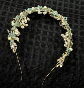 Crystal &amp; pearl hair vine/headband