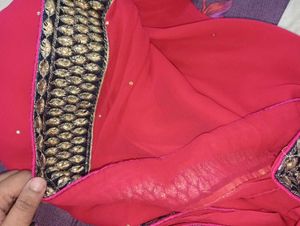 Dark Pink Colour Saree