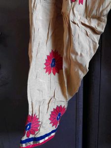 Teal Kurta Set with Red Dupatta