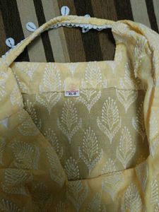 Yellow Chikankari Kurta