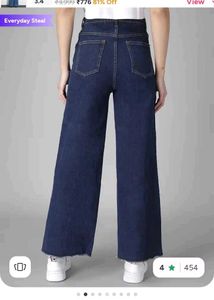 Stylish Wide-Leg Denim Pants Set