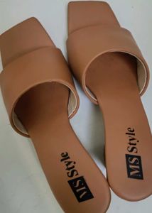 MS Style Tan Flat Sandals
