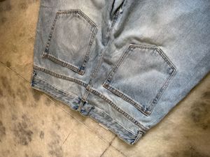 Light Wash Ripped Wide Leg Jeans