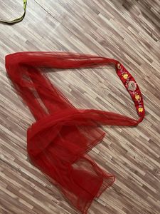 pure chiffon red gown