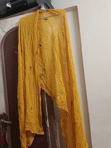 Yellow Embroidered Kurta