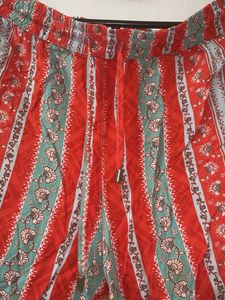 Patterned Orange Shorts