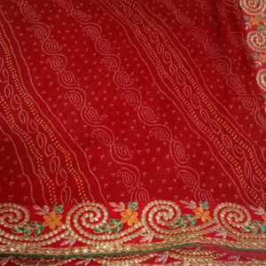 Havey Bandhani party wear saare  gota patti work
