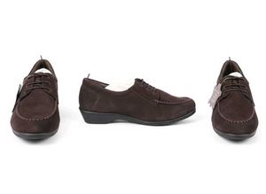 Brown Suede Lace-Up Shoes