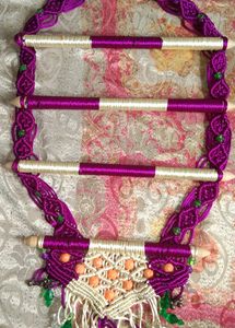 Boho Macrame Wall Hanging with Beads