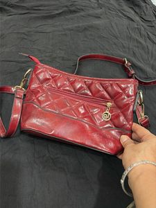 Chic Red Quilted Crossbody Bag