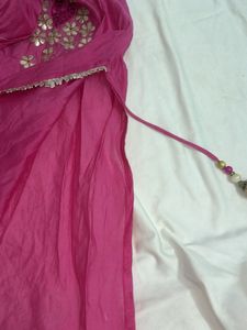 Beautiful Pink mirror work Kurta